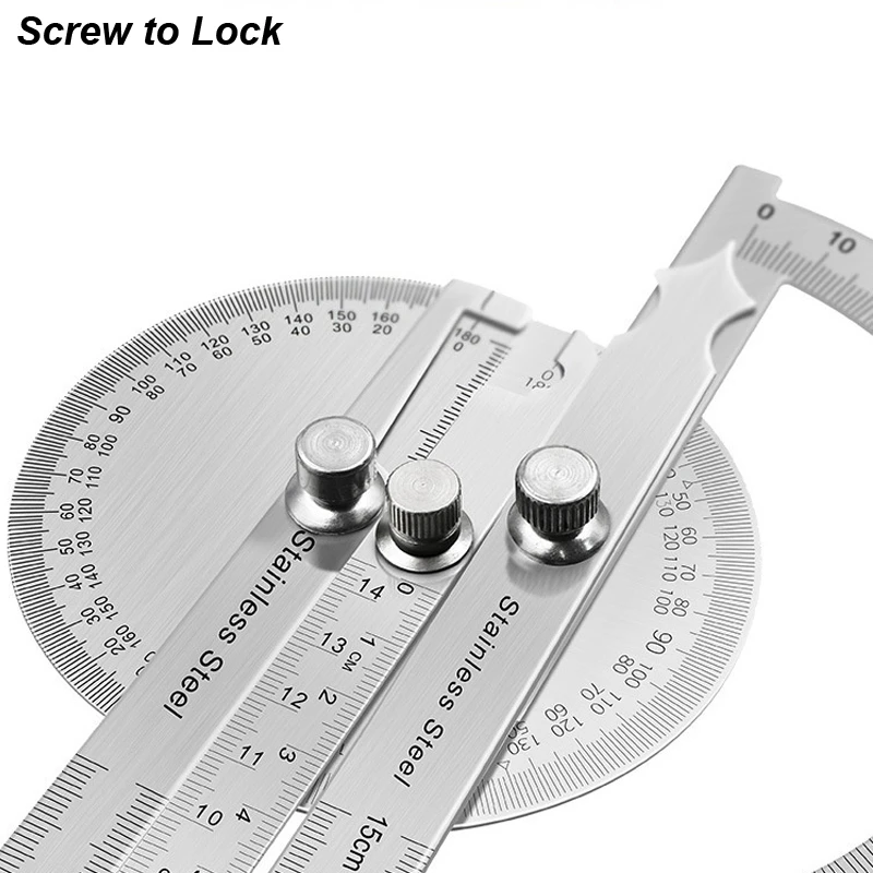 Angle Meter Measure Protractor Ruler Metal Finder 180 Degree Guage - Image 4