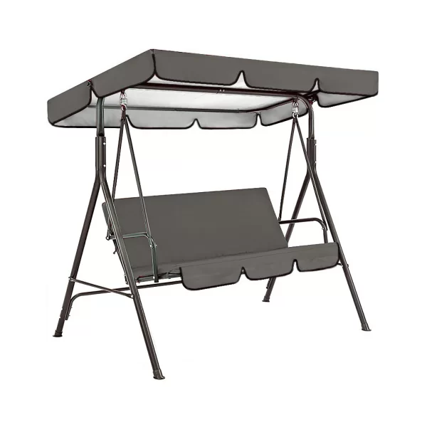 2pcs/set 210D Patio Swing Cover Set Waterproof UV-resistant Swing Canopy Seat Top Awning 190*132*15cm - Image 8