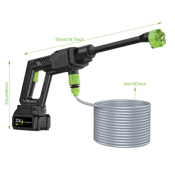 Brushless High Pressure Car Washer Gun 6 IN 1 Electric Cordless Pressure Washer - Image 2