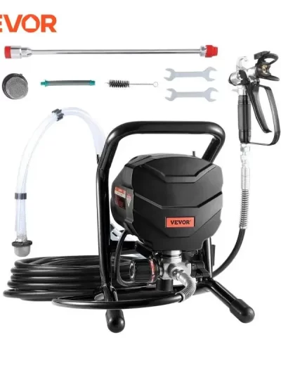 VEVOR Stand Airless Paint Sprayer, 650W High Efficiency Airless Sprayer, 3000PSI