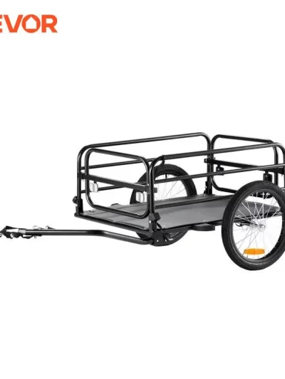 VEVOR 160 lbs Bike Cargo Trailer Foldable Storage Bicycle Wagon Cart