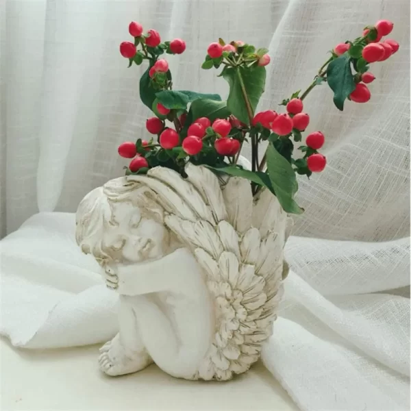 Resin Sculptures Crafts Vintage Angel Resin Sculptures - Image 3