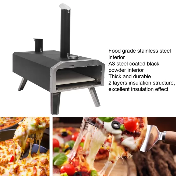 Outdoor Pizza Oven Wood Fired Maker Outside Stove 12in