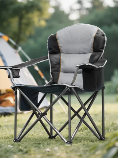JHK Heavy Duty Camping Chair 450lbs Capacity Portable Folding Chair with Cup Holder