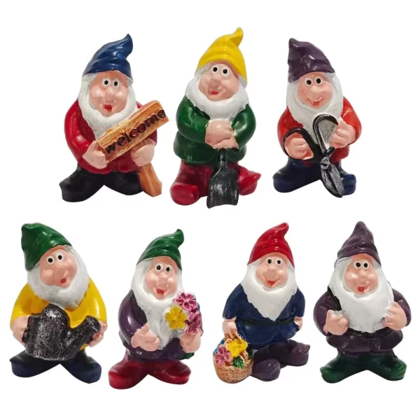 1pc Fairy Garden Drunk Gnomes Miniature Ornaments Set Mini Dwarf Bonfire Statues - Image 11