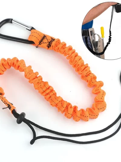 Professional High Altitude Protective Safety Elastic Buffer Sling Belt Carabiner Hook Aerial Work Anti Fall Off Rope Protector