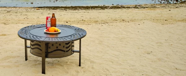 42" Outdoor Fire Pit with 2 Grills - Wood Burning Firepit for Outside with Cover & Poker - Image 18