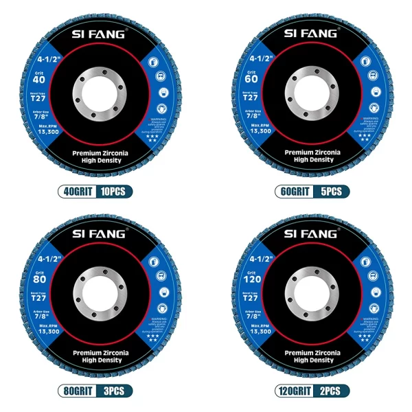 2/5/10pcs Flap Discs 115mm T27 Zirconia Grinding Wheels 40/60/80/120 Grit Professional Flap Discs Sanding For Angle Grinder - Image 17