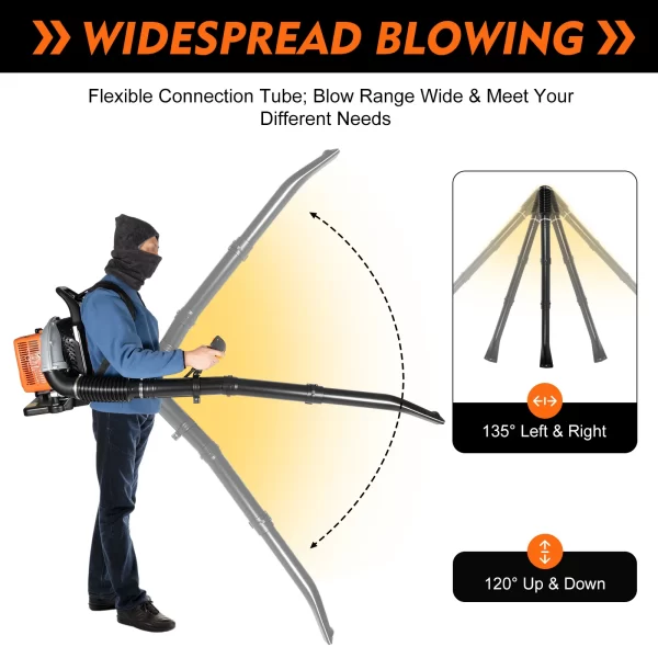 Backpack Leaf Blower 63CC 2 Stroke Gas Powered Leaf Blowers - Image 2