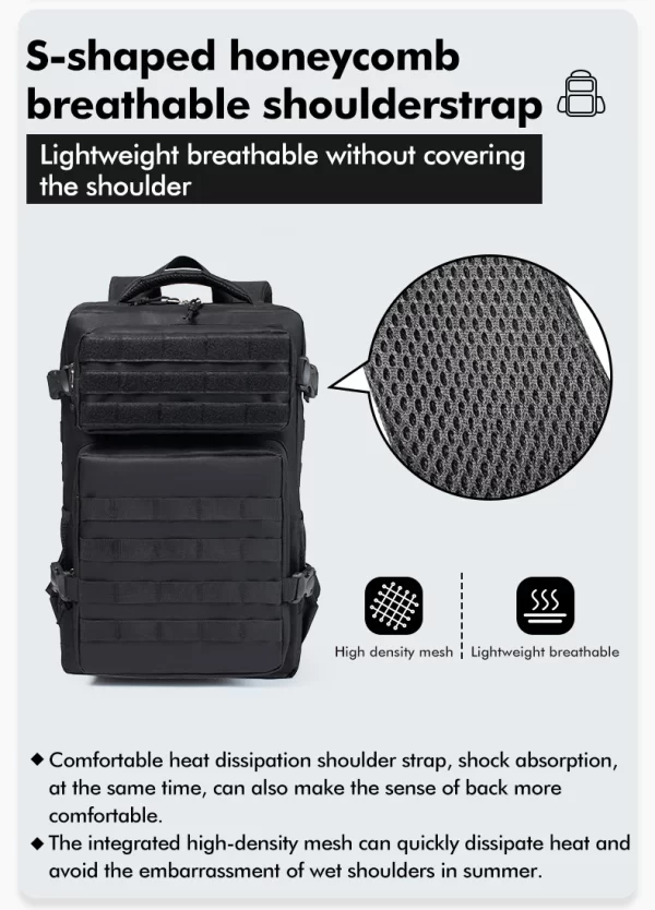 45L/25L Tactical Backpack Men's Travel Large Capacity Rucksacks - Image 48