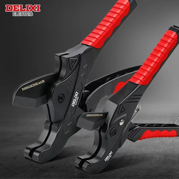 DELIXI ELECTRIC Pipe Cutter，Pipe Scissors SK5 Material Ratchet Cutter PVC/PU/PP/PE Hose Cutting