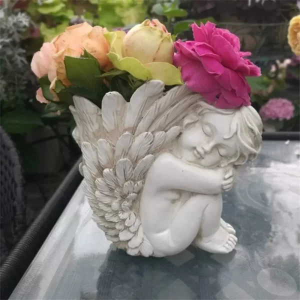 Resin Sculptures Crafts Vintage Angel Resin Sculptures - Image 4