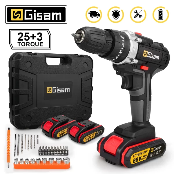 21V Cordless Impact Drill Electric Screwdriver Electric Hammer Drill - Image 12