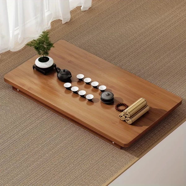 Versatile Foldable Coffee Table - Brown, Bamboo Top - Image 4