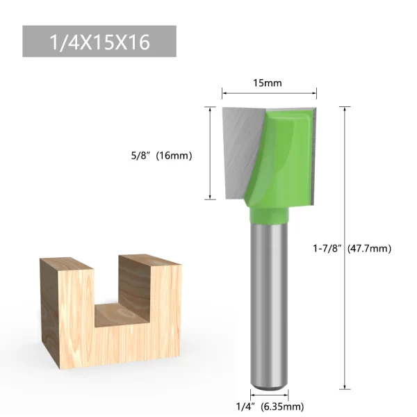 LAVIE 1/4 Shank Cleaning Bottom Bit Straight Router Bit Set - Image 15