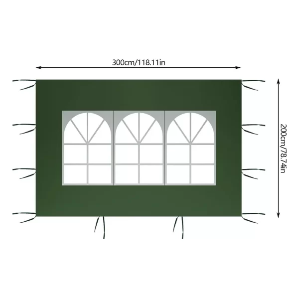 Outdoor Canopy Tent Cloth 2x3m Instant Canopy Tent Sidewalls Transparent Window Design - Image 4