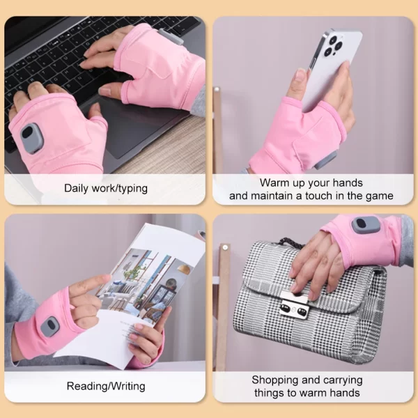 Rechargeable Heated Gloves 360 Degree Thermal Heated Gloves Winter Windproof - Image 18