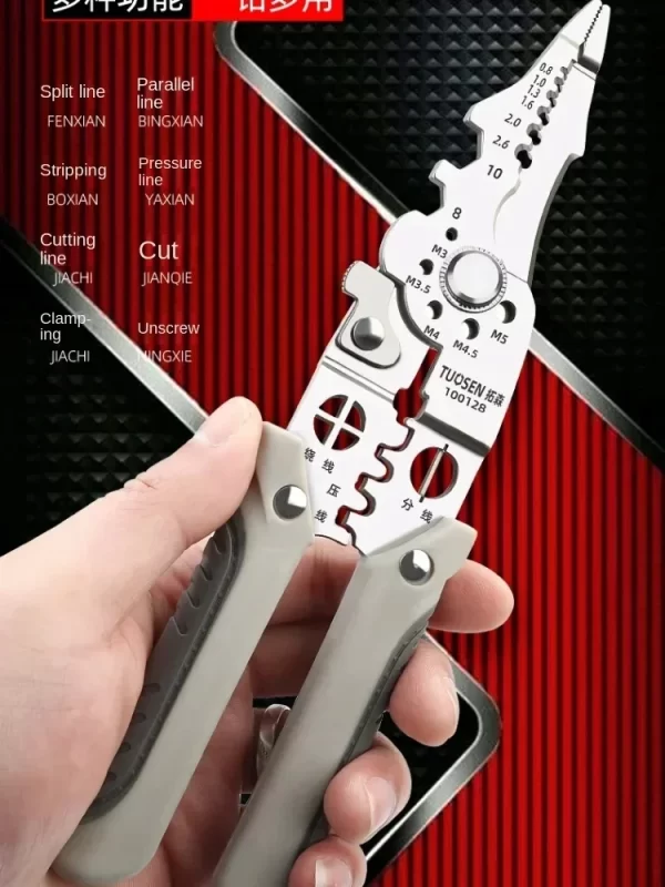 Outdoor Multi Functional Electrician Pliers for Wire Splitting and Stripping - Image 9