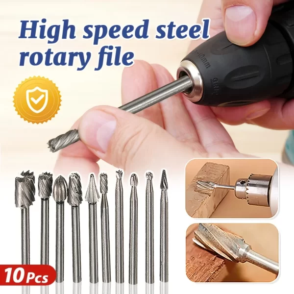 10pcs Set Woodworking Carving Milling Cutter For Dremel