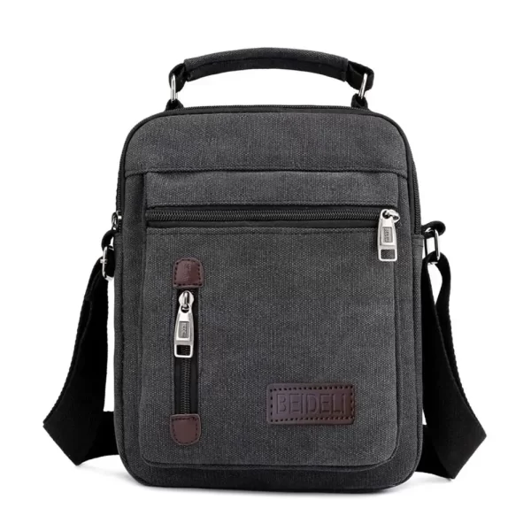 Multi Pockets Men Shoulder Bags Creative Tote Canvas - Image 7