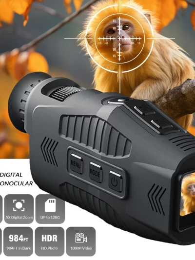 1080P Night Vision Monocular 5x Digital Zoom Goggles Infrared Telescope Mini Pocket Binoculars