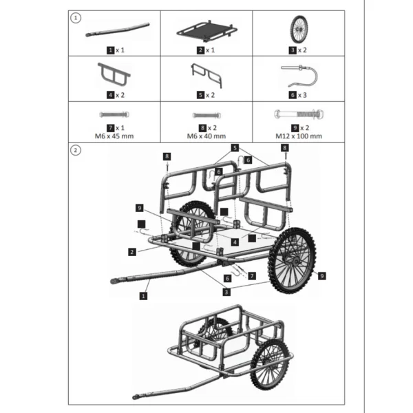Bicycle Cargoes Trailer Utility with Connector 50kg Load Bearing Wagon Carrier - Image 6