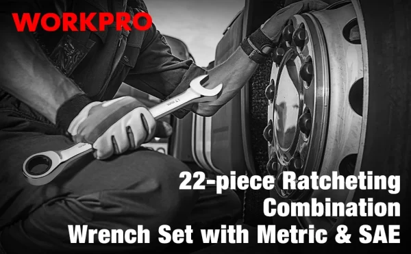 WORKPRO 23pc Ratcheting Wrench Set  with Box - Image 7