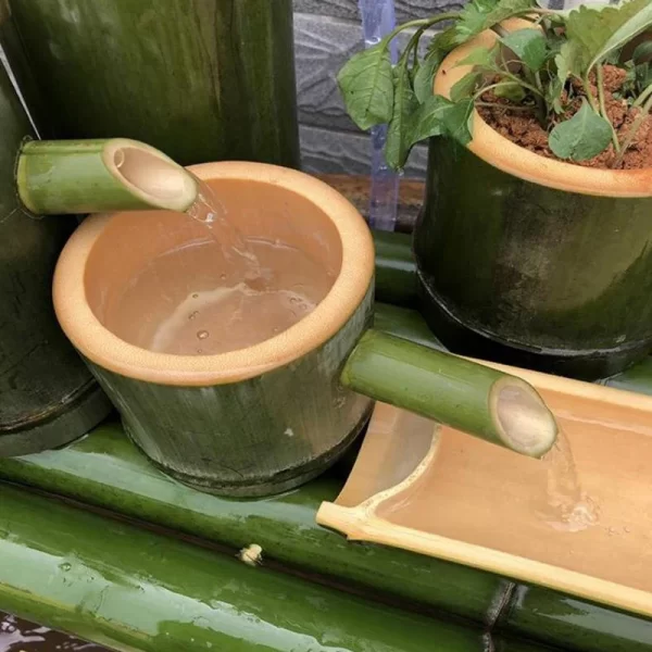 1pc Bamboo Fountain Modern Home Decor Water Fountains Ornaments Garden Decoration - Image 5