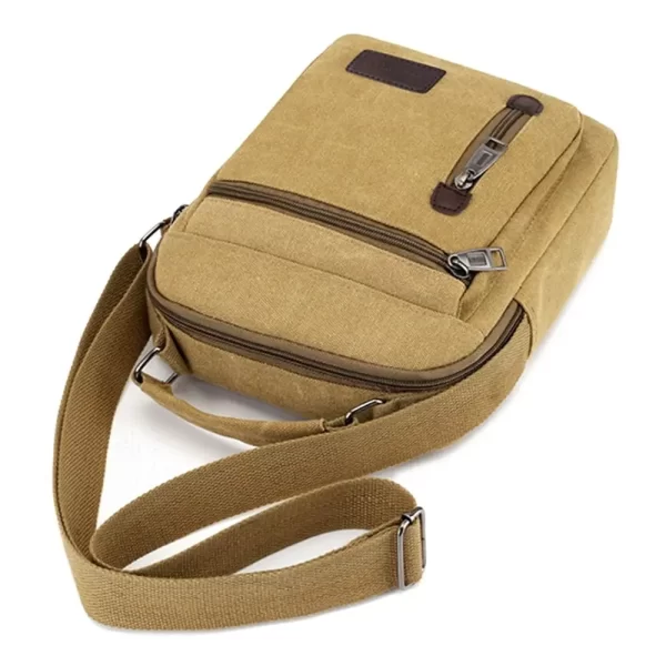 Multi Pockets Men Shoulder Bags Creative Tote Canvas - Image 2