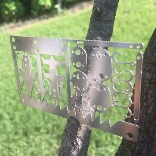 Outdoor Camping Outdoor Multifu Equipment Survival Tools Stainless Steel Card - Image 16