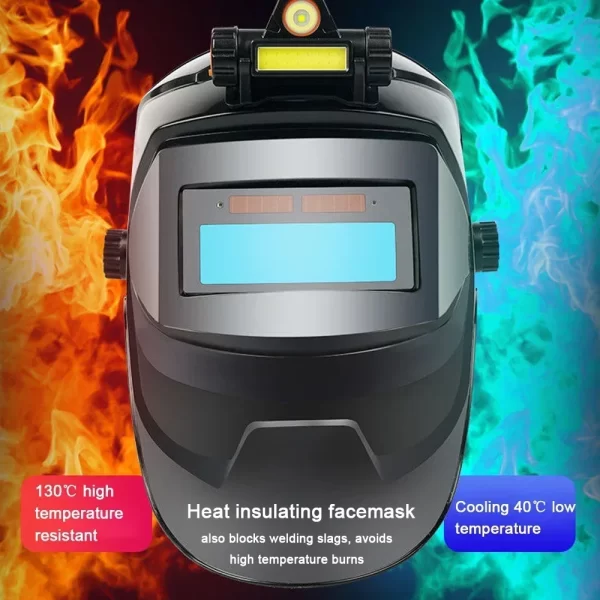 PC Welding Masks Automatic Variable Light Adjustment Large View Auto Darkening - Image 3