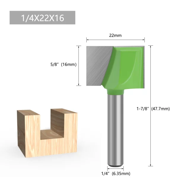 LAVIE 1/4 Shank Cleaning Bottom Bit Straight Router Bit Set - Image 10