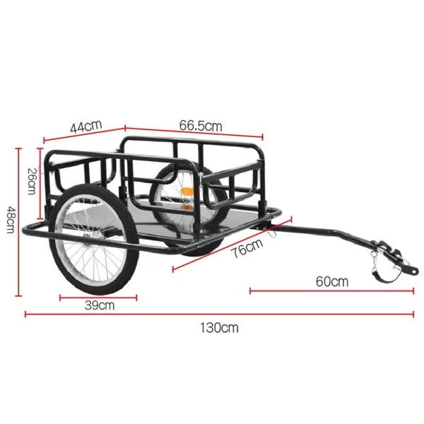 Bicycle Cargoes Trailer Utility with Connector 50kg Load Bearing Wagon Carrier - Image 5