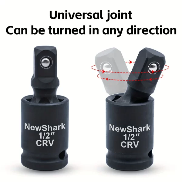 11pcs Impact Adapter and Reducer Set and Universal Joint Swivel Socket Adapter Set,1/4"3/8"1/2"3/4"1" - Image 2