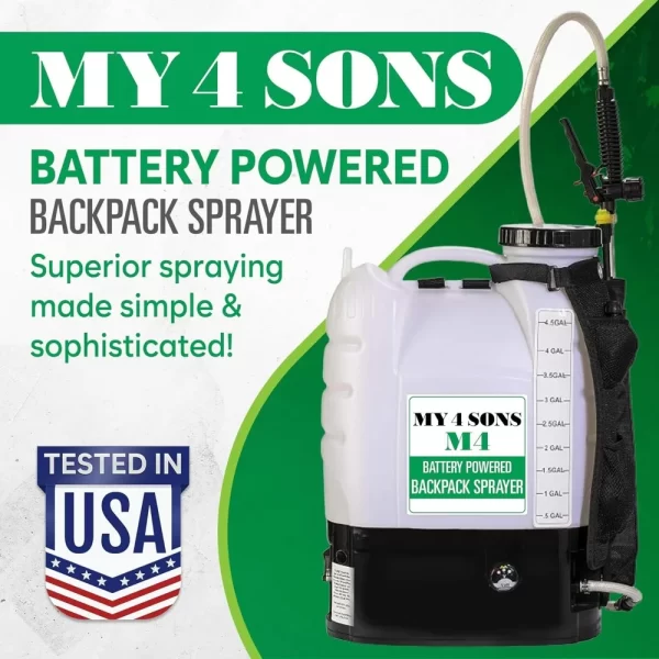 MY4SONS  4-Gallon Battery Powered Backpack Sprayer - Image 3