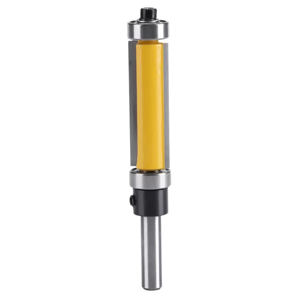 Flush Trim Router Bit with Top and Bottom Bearing 1‑1/2inch H * 1/4inch Shank Woodworking Tool - Image 7