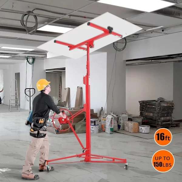 16 FT Drywall Lift Panel Rolling Hoist Jack