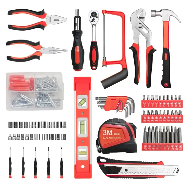 198-Piece Home Tool Set Includes Screwdrivers, Wrenches, Pliers, and More - Image 2