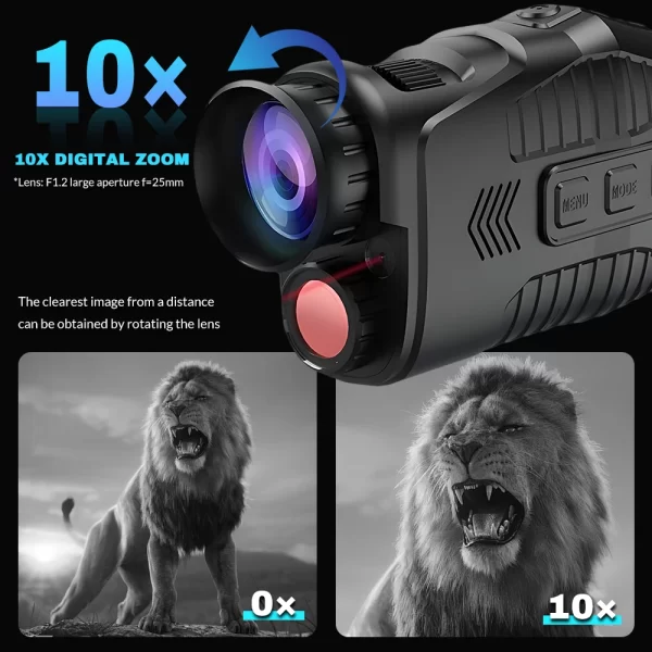 1080P Night Vision Monocular 5x Digital Zoom Goggles Infrared Telescope Mini Pocket Binoculars - Image 12