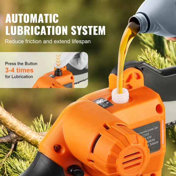 VEVOR 2-in-1 Cordless Pole Saw Mini 20V Pole Chainsaw 5" Cutting Capacity 8 ft Reach - Image 6