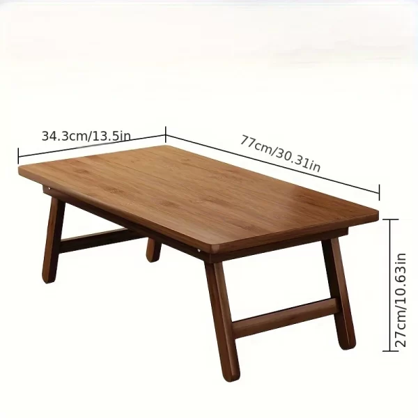 Versatile Foldable Coffee Table - Brown, Bamboo Top - Image 6