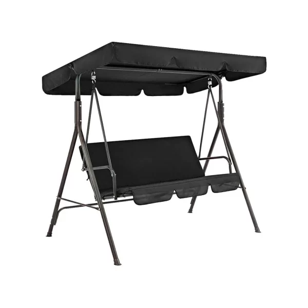 2pcs/set 210D Patio Swing Cover Set Waterproof UV-resistant Swing Canopy Seat Top Awning 190*132*15cm - Image 12
