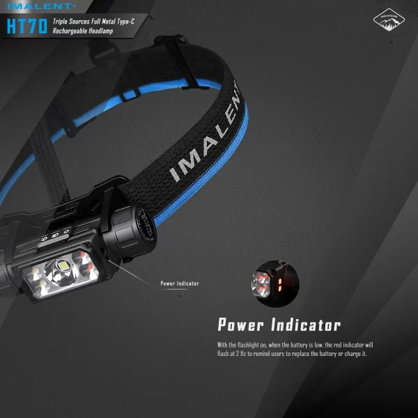 IMALENT HT70 LED Headlamp 3500LM 349M 5000mAh Battery Type-C Rechargeable - Image 25