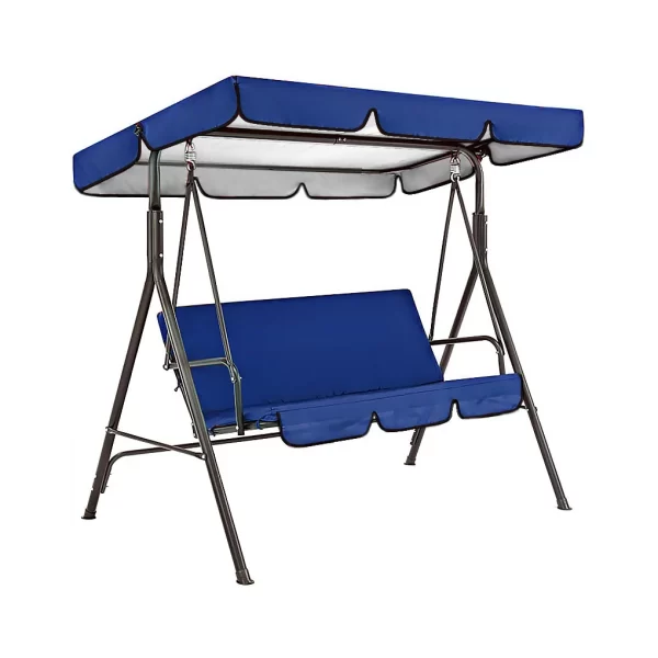 2pcs/set 210D Patio Swing Cover Set Waterproof UV-resistant Swing Canopy Seat Top Awning 190*132*15cm - Image 14
