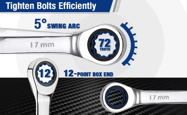 WORKPRO 23pc Ratcheting Wrench Set  with Box - Image 8