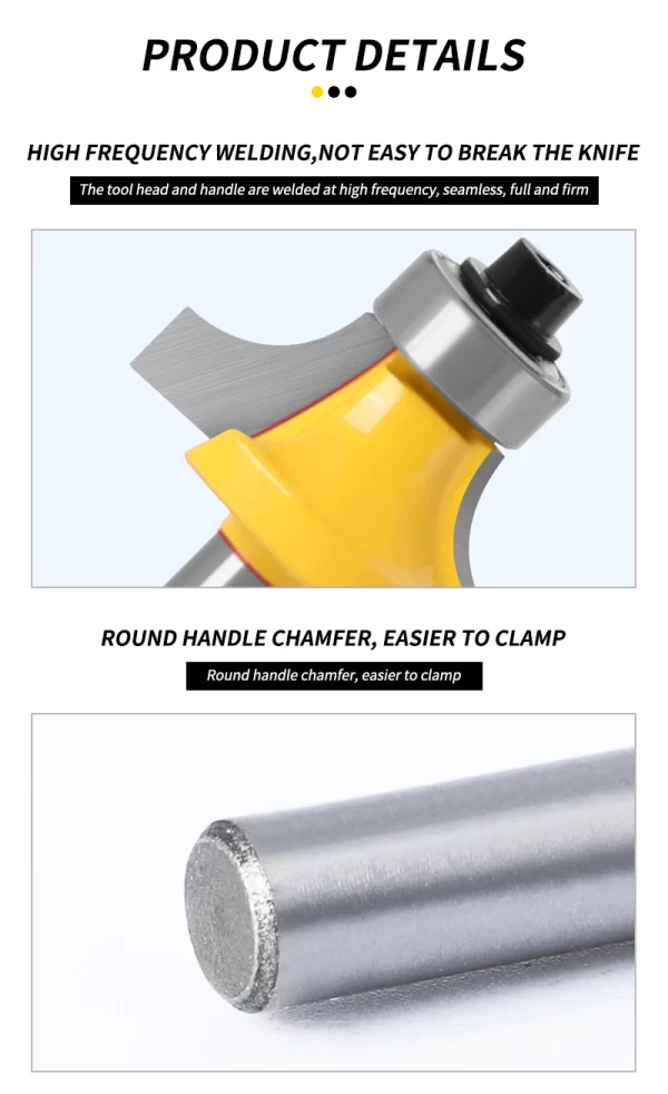 1/4-Inch Shank Roundover Edging Router Bit Set - Image 10