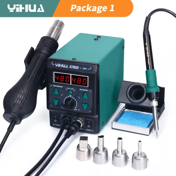 YIHUA 8786D Soldering Iron Hot Air Soldering Station Tool Welding Station - Image 9
