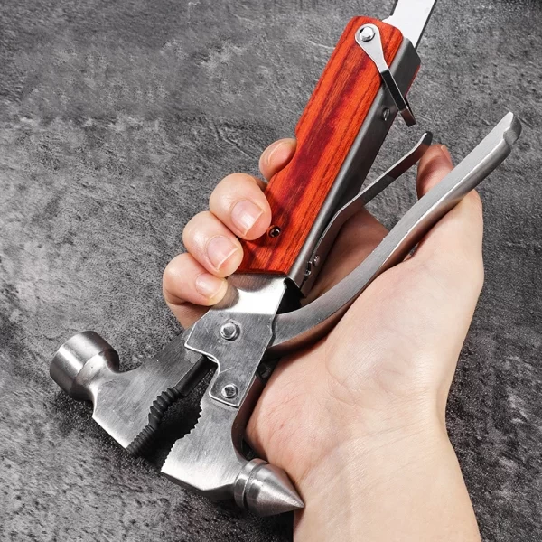 Multitool,Survival  Emergency Escape Tool with Axe,Hammer,Plier,Knife,Bottle Opener - Image 2