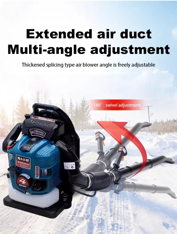 4 Stroke Gasoline Leaf Blower 75.6CC Backpack Cordless Gasoline Air Blower - Image 7