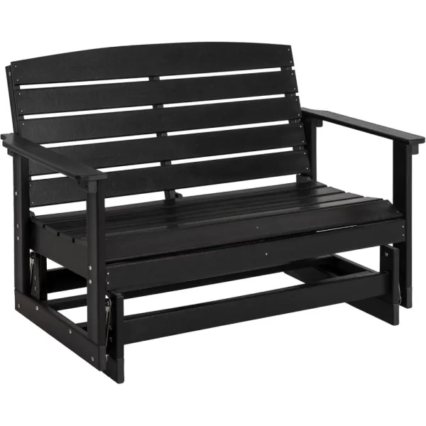 2-Person Outdoor Glider Bench Patio Double Swing Rocking Chair